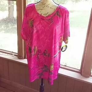 Realtree Pink & Brown Camo Short Sleeve Shirt